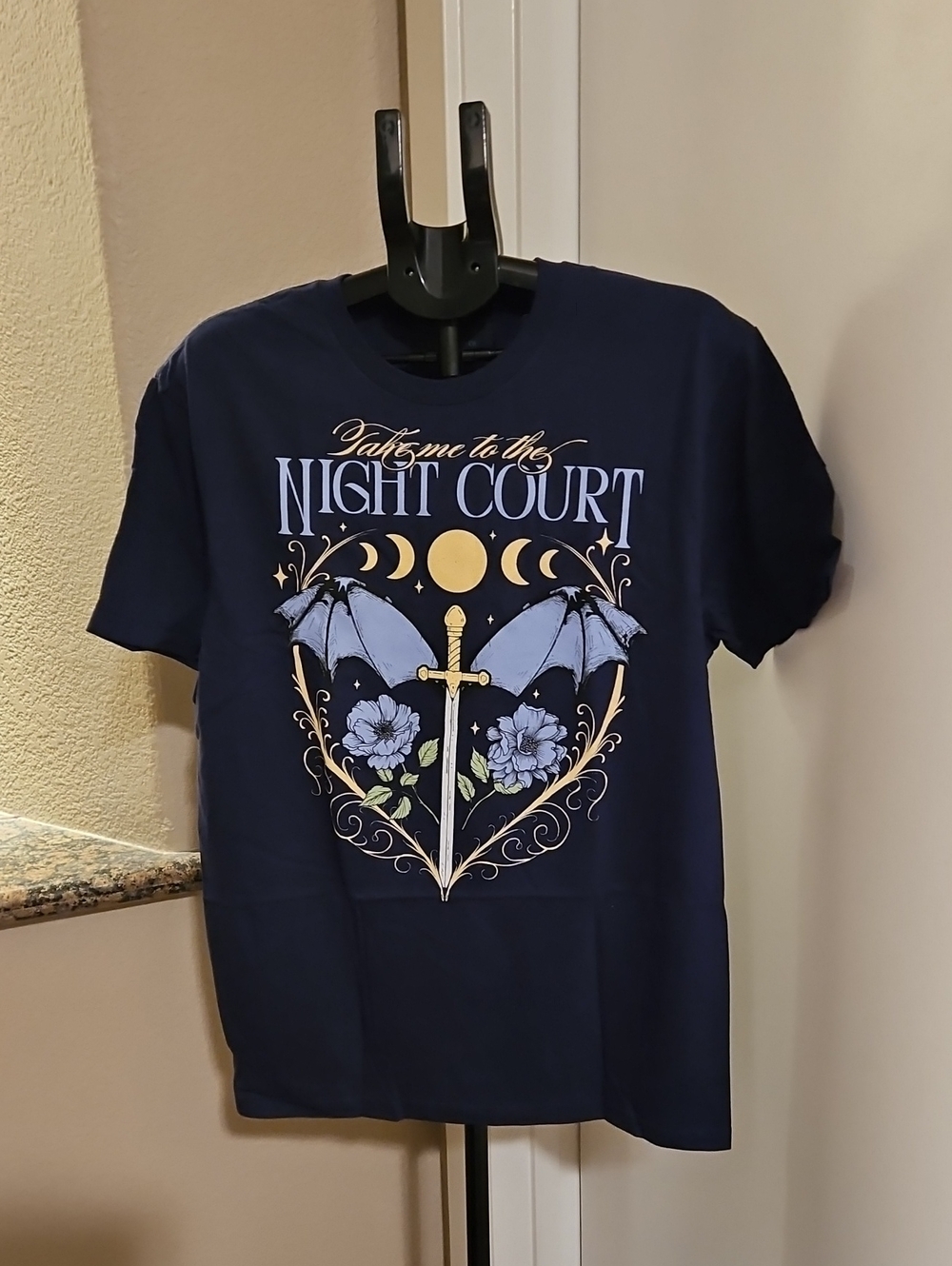 ACOTAR Take Me To The Night Court Blue T-Shirt - Medium
